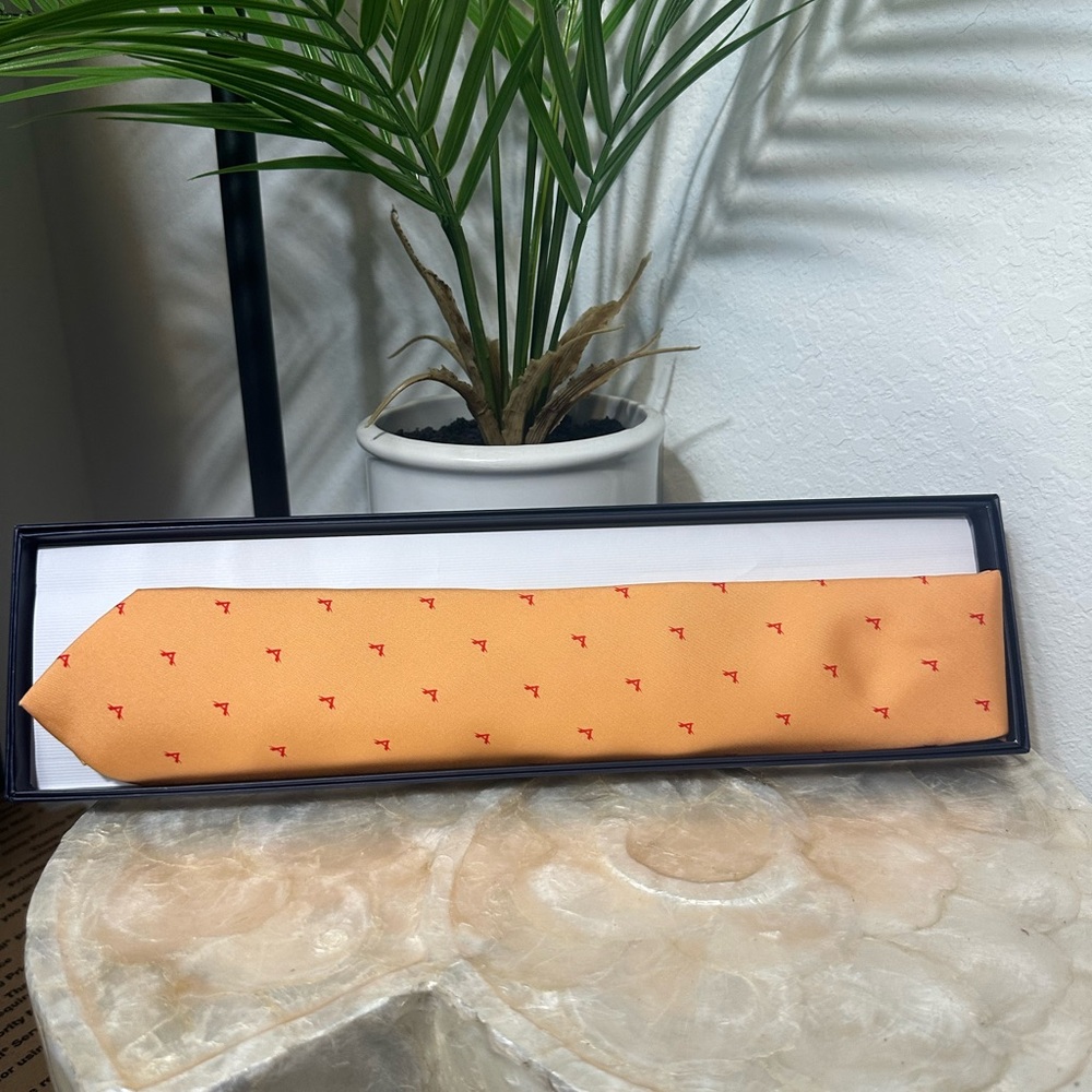 Brooks Brothers 100% Silk Orange Alliance Tie NWT